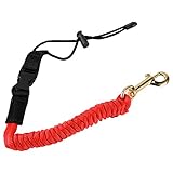 ANTI-RUST Y ANTI-CORROSIVE: El gancho de aleación de zinc puede proteger contra el óxido y la corrosión. Premier Kayak Bungee Paddle y Accessory Leash es una correa de paddle tratada con UV de 4 mm de grosor y se puede usar durante mucho tiempo en exteriores