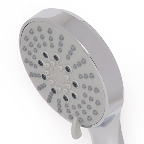 Croydex Essentials Duschkopf, mit 4 Funktionen, optionale Spar-Funktion, Rub-Clean-Düsen, Chrom - 3