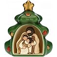 THUN - Mini Presepe Completo in Albero di Natale - Decorazioni Natale Casa - Linea Presepe Classico - Ceramica - 23 h cm