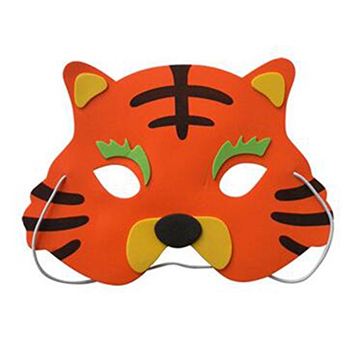 Saflyse 8PCS Kindermasken Tiermasken Gesichtsmasken Partymasken Tiermaskenset für Kinder aus EVA(Stil zufällige) - 2