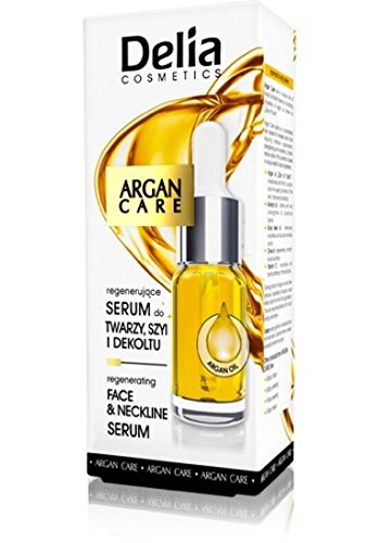 Delia Argan Care - Regenerating Face & Neckline Serum with Argan Oil - 10ml - Suitable for Normal to Dry skin