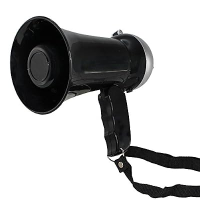 Fishtec ® Mini Mégaphone - 10 W - Haut-parleur et Sirène - Volume réglable