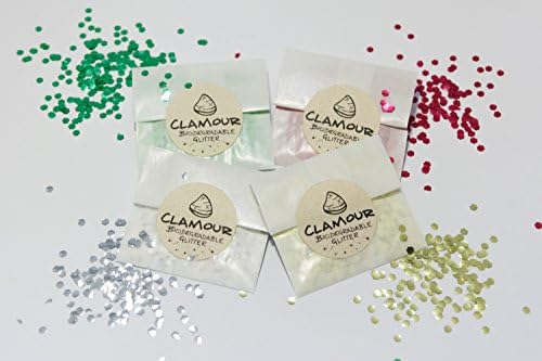 Super Chunky Craft 4x Biodegradable Glitter Secret Santa Gift Set - Contains 5ml each of Gold, Silver, Green, Red