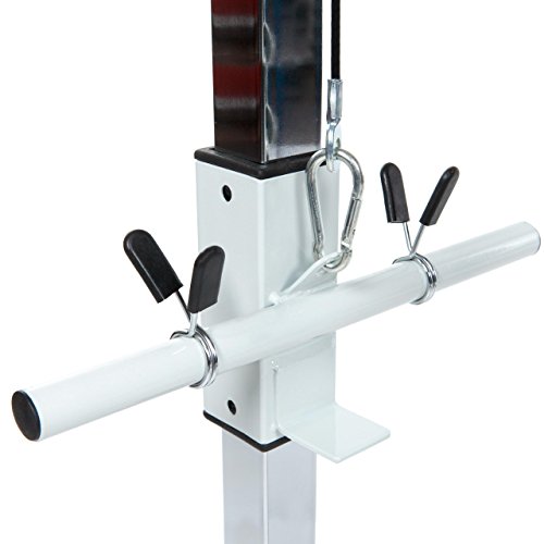 ScSPORTS Latzugturm mit 30 kg Hantelscheiben-Set Kunststoff, Kraftstation 141 x 107 x 193 cm (LxBxH) weiß - 5