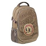 Medidas: Mochila 31x47x24cm Cerdá, Mochila de Adulto de Harry Potter estilo casual con Licencia Oficial/Viaje, Medidas 31x47x24cm, Color Marrón