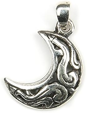 Keltischer Mond Schmuck Silber 925 Ornament Kettenanhänger Gesamtgröße 2,3 cm Silberschmuck