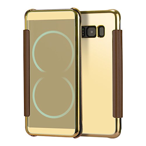 Aursen - Funda Samsung Galaxy S8  Espejo Clear View Cover Case - Oro
