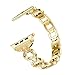 Produktbild TianranRT Metall Kristall Verbindung Armband Watch Band Riemen Für Apple Watch Serie 4 40MM (Gold)