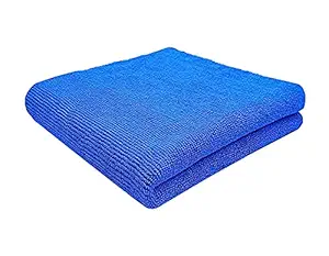 KRAVETTO 350 GSM Microfiber Cloth | 1 pc | 40X40 cms | Blue | Kills 99.9% Viruses & Removes Bacteria | Highly Absorbent Premium Towels for for Car, Bike, Office & Household