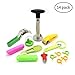 Produktbild Fruit Slicer Peeler Set Von 14 - Wassermelone / Kiwi / Bananen Slicer, Kunststoff Orange, Melone, Avocado Messer, Edelstahl Ananas Corer, Strawberry Huller, Knoblauch Schäler, Handheld Fruit Tools Set