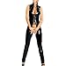 Produktbild Leder Sexy Dessous Clubwear Kostüm Frauen Jumpsuit Body Babydoll Nachthemd mit offenem Schritt