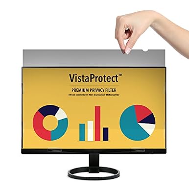 VistaProtect - Filtre de Confidentialité Premium, Film Protection Anti Regard pour Écran d’Ordinateur & Moniteur (24" pouces)