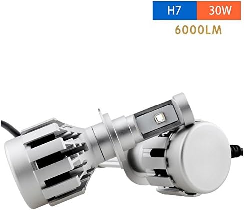 NWYJR LED Car Headlight Super Bright Car LED Headlight Bulbs H7 30W 6000lm Car Exterior White COB Light Bulbs Conversion Kit 10-30v Led Chip