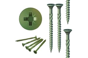 T.I MIDWOOD Professional Green Coated DECKING Screws Landscape Fencing Exterior 4.5mm x 50 60 70mm (50, 4.5 x 70mm)