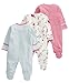 Mamas and Papas Baby-Girls 3 Pack All-in-One Vintage Floral Bodysuit, Multicolour, 3-6 Months