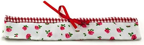 Cute Toothbrush Bag Tooth Brush Guard Floral Checked Pattern red White Pink 20 x 3,5 cm Ringelsuse