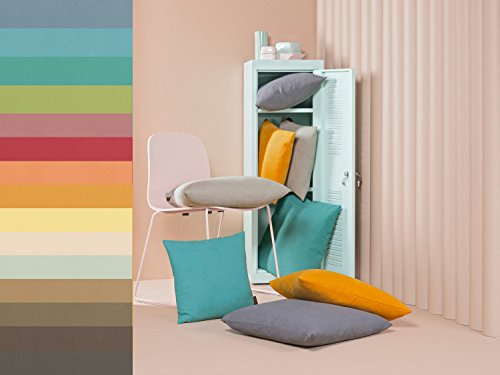 Paso Kissenhülle ca. 40 x 40 cm im Vintage Look in interessanter Farbauswahl geschmeidig & soft Farbe (003 Grau) 2er Set - 4