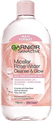 Garnier Mizellen - Acqua detergente all-in-1 con acqua per rose, tonico per una pulizia delicata e un trucco delicato, SkinActive, 1 x 700 ml