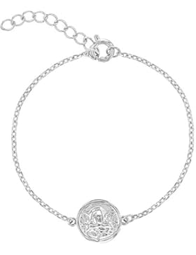 In Season Jewelry Säugling Mädchen - Armband Schutzengel Medaille 925 Sterling Silber 13cm
