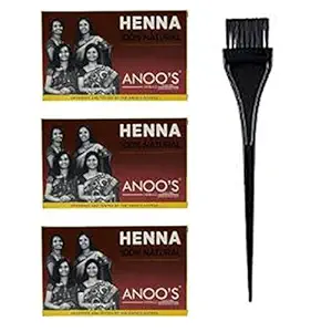 ANOOS Henna, 300g with brush (100gx3) - Green