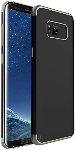 Samsung Galaxy S8 Case, EJBOTH TPU Plating Frame Phone Case Full Protection Back Cover Soft Silicone Phone Accessories Protector Shell For Samsung Galaxy S8 - Ultra Clear Anti Slip Scratch Resistant.[Dark black ]