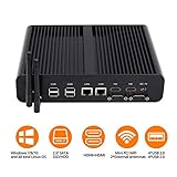 Superstabilität und multifunktionale Anschlüsse ► Mit Dual-Band-WLAN (Mini-PCI-E-WLAN-Modul mit 2 externen Antennen), Bluetooth 4.0 und 2 * Intel 82574L Gigabit-Ethernet-Netzwerk können Internet, Streaming-Medien und Audio perfekt genutzt werden, ohne die Verbindung zu unterbrechen Verbindung. Dies macht das WLAN-Signal sehr stabil.