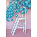 Produktbild Cassisy 2x3m Vinyl Geburtstag Fotohintergrund Rosa Innendekor Blaue Ballons Weißer Holzstuhl Fotoleinwand Hintergrund für Fotostudio Requisiten Party Baby Kinder Photo Booth