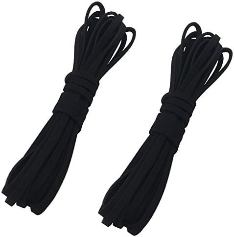 Ucatcher 2 Pack 5 mm 5 Meter Leather Cord Faux Suede String Threads, Black