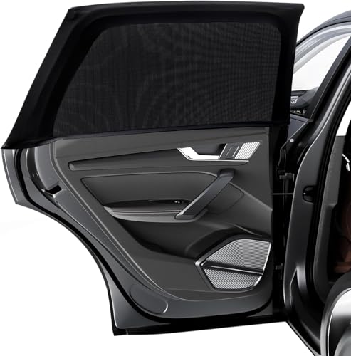 PEYOU Tendine Parasole Auto Bambini, 2 Pezzi SPF30+ Parasole Auto Bambini, Protezione Solare e Protezione dai Raggi UV, Adatta per il 95% di Auto, per Golf, SUV.