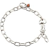 Kettenhalsband Mediumkette mit 1 Ring und 1 Sprengerhaken Edelstahl 3 mm für Hunde bis 55 kg (50 cm)