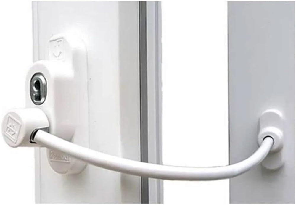 Bijutek Penkid Çelik Halatlı Kablolu Pvc Pencere Emniyet Çocuk Güvenlik Kilidi 7 Adet