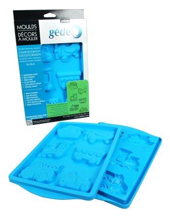 gedeo - Formine in Silicone, Ideali per creazioni in Gesso o Resina, 30 x 20 cm, Colore Blu