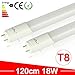 Produktbild AuraLum® 10 x T8 LED Röhre Tube 120cm 18Watt G13 Leuchtstoffröhre SMD2835x96pcs Leuchtstofflampe Komplett Lichtleiste 270° Warmweiß 2800-3200K AC100-240V LED Röhren mit TUV GS CE RoHS