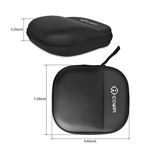 COWIN Caja de Transporte Port  til  Impermeable Cremallera Estuche Duro Bolsa de Viaje  Ajuste Perfecto Auricular de Sobre-o  do Para E7 - Negro