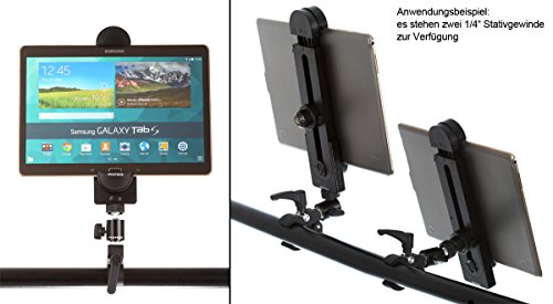 Photecs® Universal Tablet-Halterung Pro, für iPad Pro und andere Tablet-PC´s oder Smartphones (ab 5″ bis über 13″) an Ergometer, Fitness Bike-Lenker, Spinning, Heimtrainer / Hometrainer u.v.m. ( robust – sicher – vielseitig ) - 6