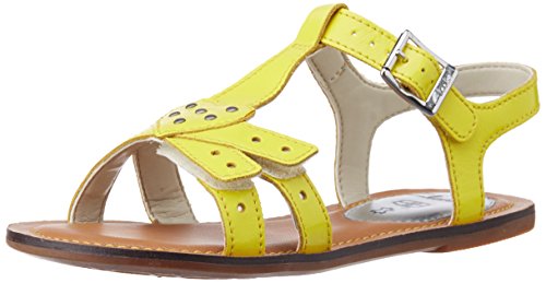 Clarks Girl's Loni Lola Yellow Leather Fashion Sandals - 4 UK