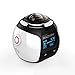 Produktbild Morehappy7 Wireless 360 Grad Panorama Kamera 3D VR Action Sports Kamera Wifi 16 MP 4 K HD 30 fps Wasserdicht 230 ° Große Linse Mini DV Player, weiß, Free Size