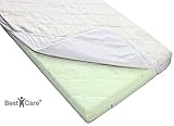BestCare® 2 in 1 - atmungsaktive Kinder-Matratzenauflage und Spannbettlaken in Einem. Komfortable, hygienische und wasserundurchlässige Matratzenschoner mit Aloe-Vera Bezug und durchlässigen Stoffband für einen rundrum festen Sitz