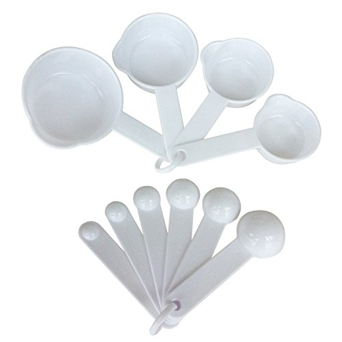 TOOGOO(R) 10 Stueck Weiss Messl?ffel Satz Massnahmen Tasse Essl?ffel - 3