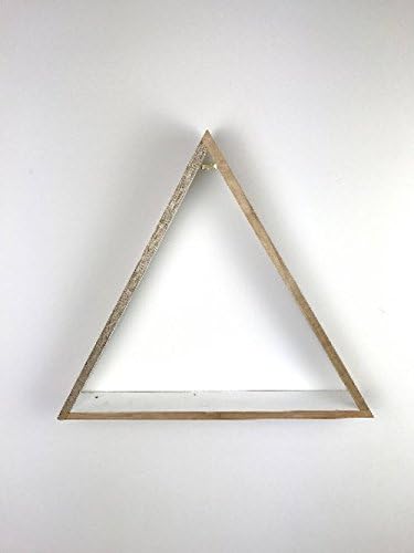 Triangle floating wood shelves