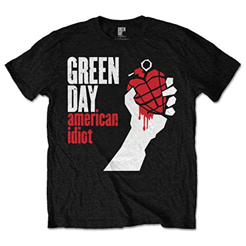 Générique Green Day American Idiot T- T-Shirt, Noir, S Homme