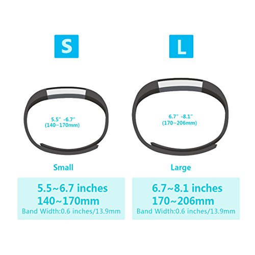 GinCoband 12PCS Fitbit Alta Ersatzschweißarmband mit Schließe für Fitbit Alta Armband ohne Tracker - 5