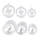 Produktbild GWHOLE 15 Stück Acrylkugeln Kugel Kunststoff Transparent Teilbar Ø 4, 5, 6cm Weihnachtsdeko Christbaumschmuck