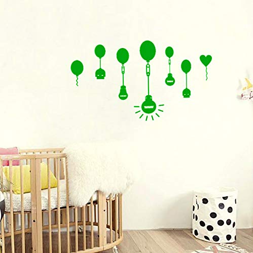 Preisvergleich Produktbild Lkfqjd Abnehmbare Ballon Glühbirne Wandaufkleber Vinyl Kunst Hintergrund Kinderzimmer Wohnkultur Diy Autocollant Mural36 * 58 Cm
