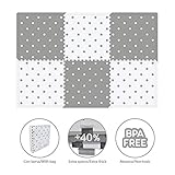 alfombra infantil gris estrellas FLEXIBLE Y RESISTENTE - Cada cuadrado mide 61.5 x 61.5 x 1.4 cm, es resistente y flexible, apto para uso en interiores y exteriores