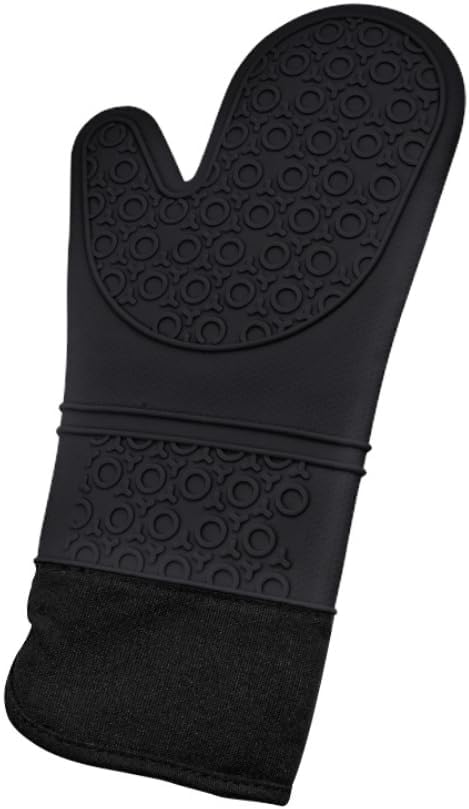 Silikon Fırın Eldiveni, Isıya Dayanıklı Mutfak Eldiveni, 37cm, Gray Yanmaz Yapışmaz Silikon Fırın Eldiveni Sıcaklığa Dayanıklı Fırın ve Mutfak Eldiveni