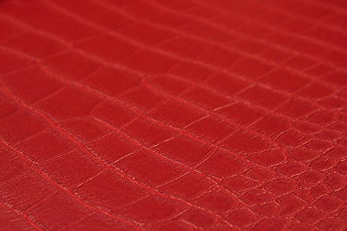 Tapete Rot Vliestapete in Leder Optik , schöne, moderne, edle Design Tapete , für Wohnzimmer, Schlafzimmer oder Küche inklusive Newroom Tapezier Ratgeber mit Tipps für perfekte Wände - 3