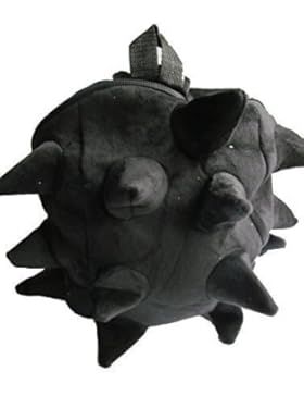 Kleine weiche Kunstpelz, Gothic punk unisex student Spike Igel-rucksack back pack bag Handtasche-von Fat-catz-copy-catz