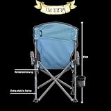 Kinder-Campingstuhl | Einklemmschutz + Getränkehalter | extra breite Standfüße für weichen Boden | leichte 2Kg Eigengewicht bei 60kg Tragkraft | Pulverbeschichtet | Uquip Kirby 244006 - 5