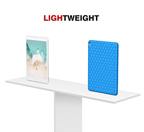 MoKo Hülle für iPad Pro 10.5 Zoll 2017 – [Honey Comb Series] Lightweight Silikon Case Stoßfest [Kids Kinderfreundlich] Schutzhülle für Apple iPad Pro 10.5 Tablet, Blau - 8